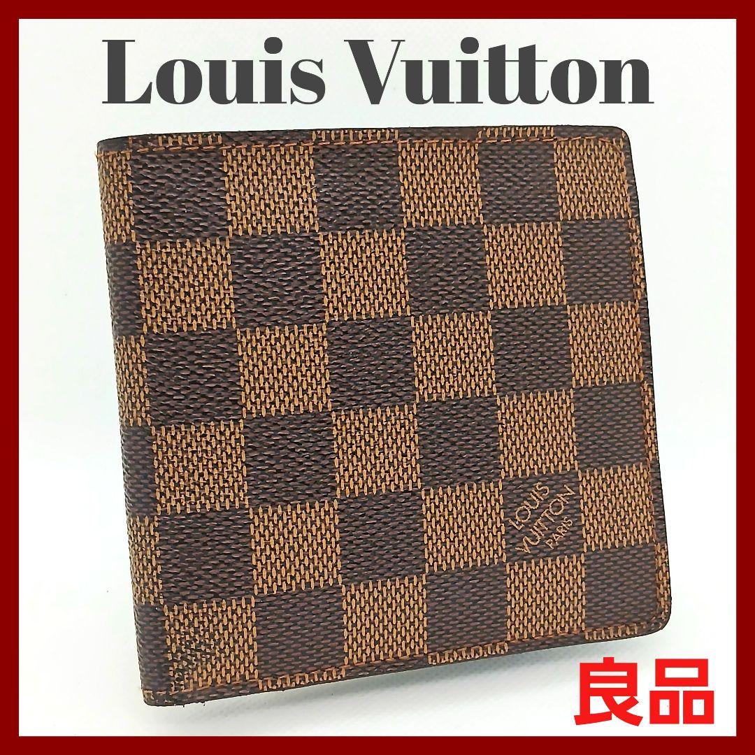 ★良品★ルイヴィトン ダミエ ポルトフォイユ マルコ★二つ折り財布★男女兼用★