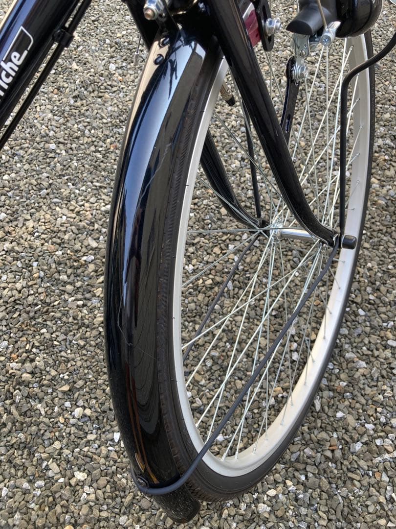 【引取限定】affiche シティサイクル 黒 前バスケット付き