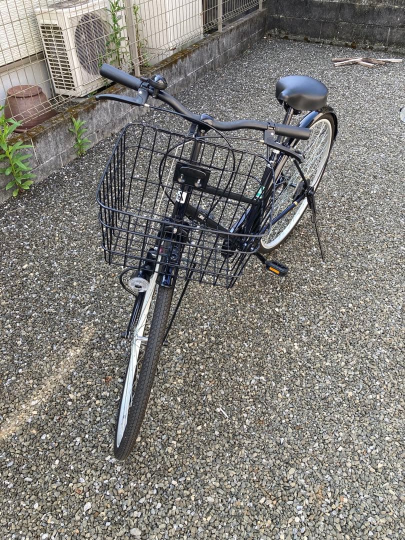 【引取限定】affiche シティサイクル 黒 前バスケット付き