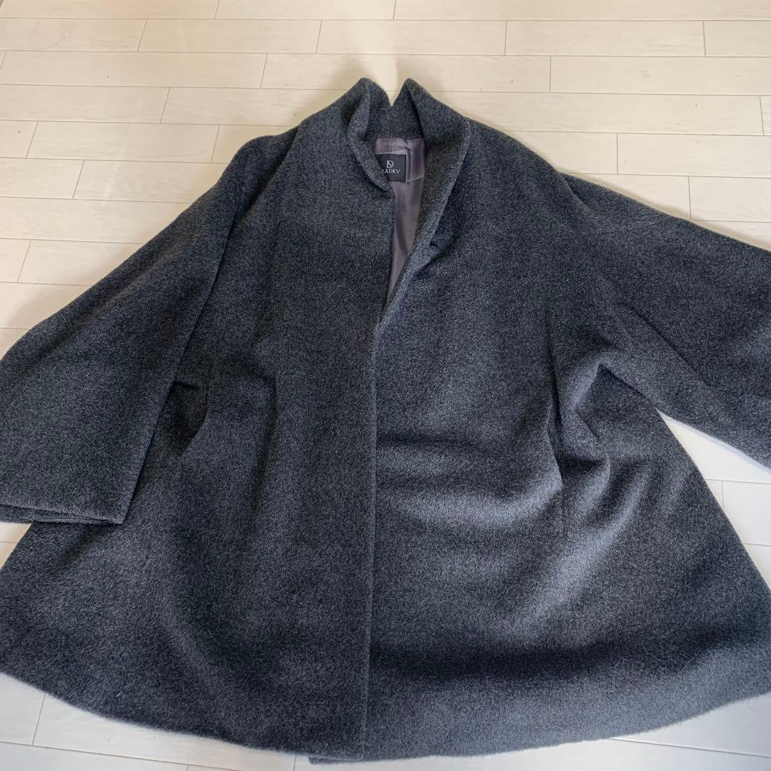 SLADKY 和装スラドキー mima 女優コート アルパカ70%ウール30%