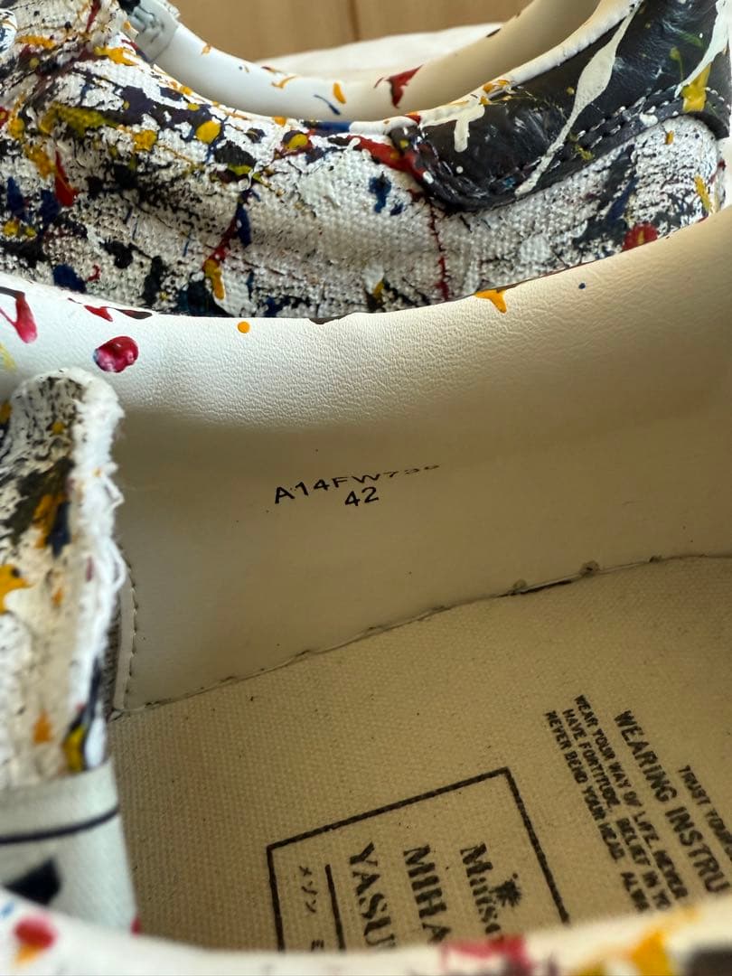 値下ok size42 BLAKEY MMY スプラッターペイント スニーカー