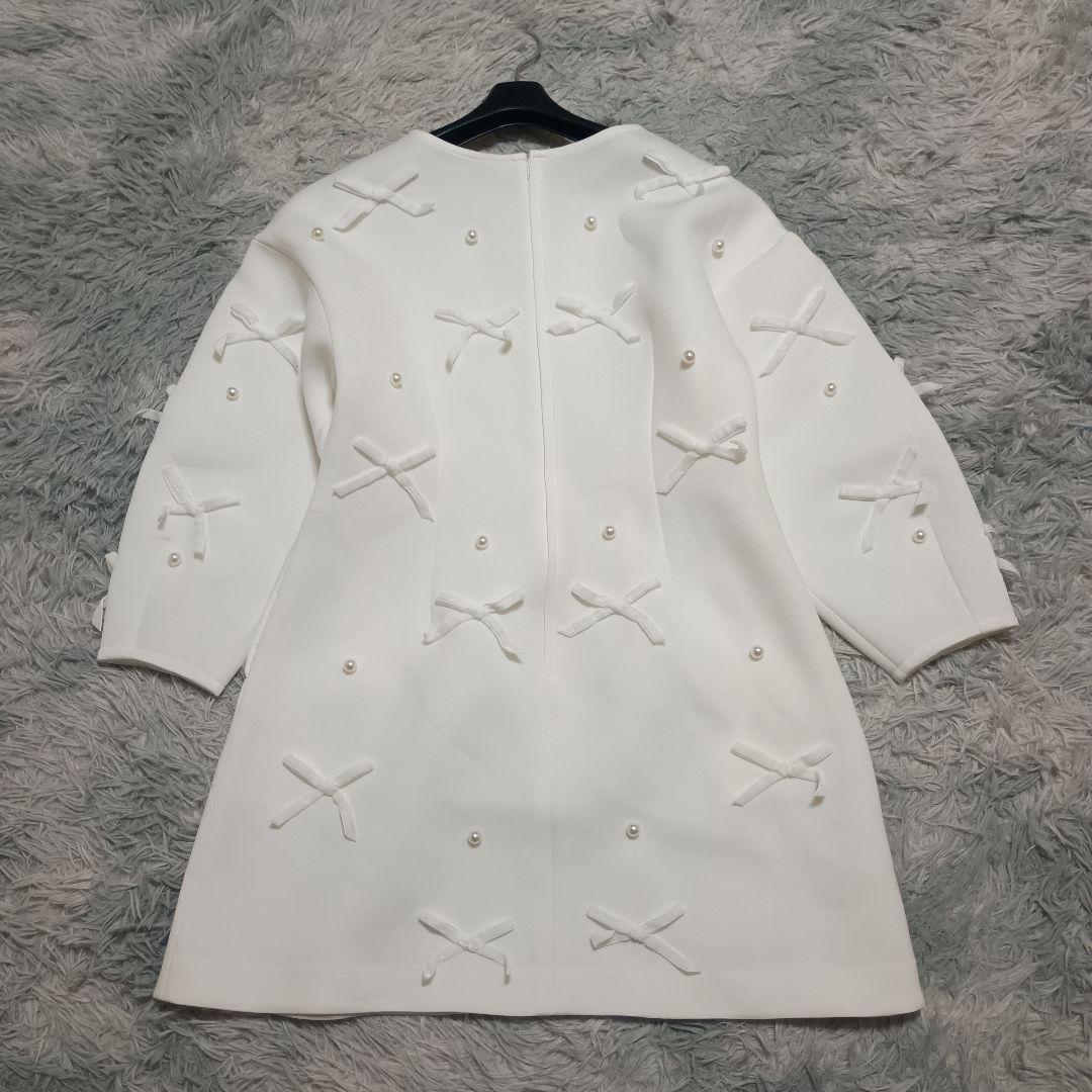 美品✨【Chesty×Ayano コラボ】ベロアリボン×パールワンピース (1)