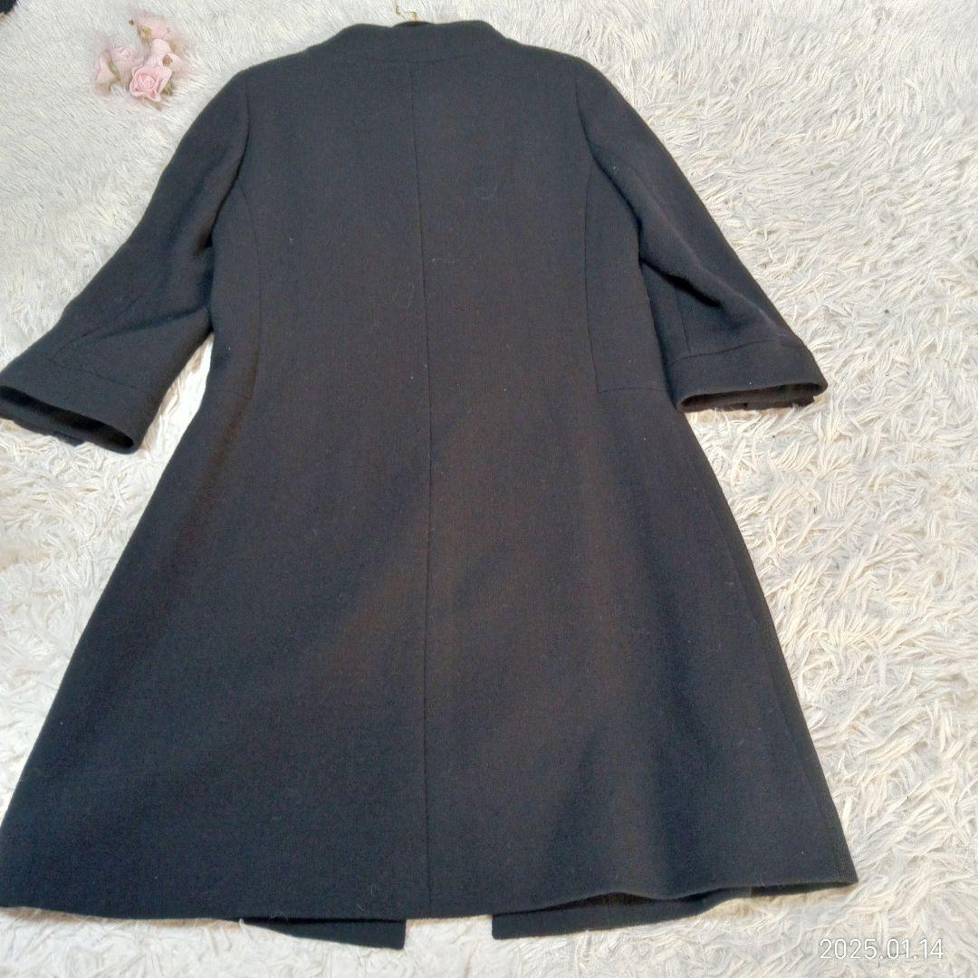 新品　16万　EDWARDACHOUR PARIS 　パール　ノーカラーコート