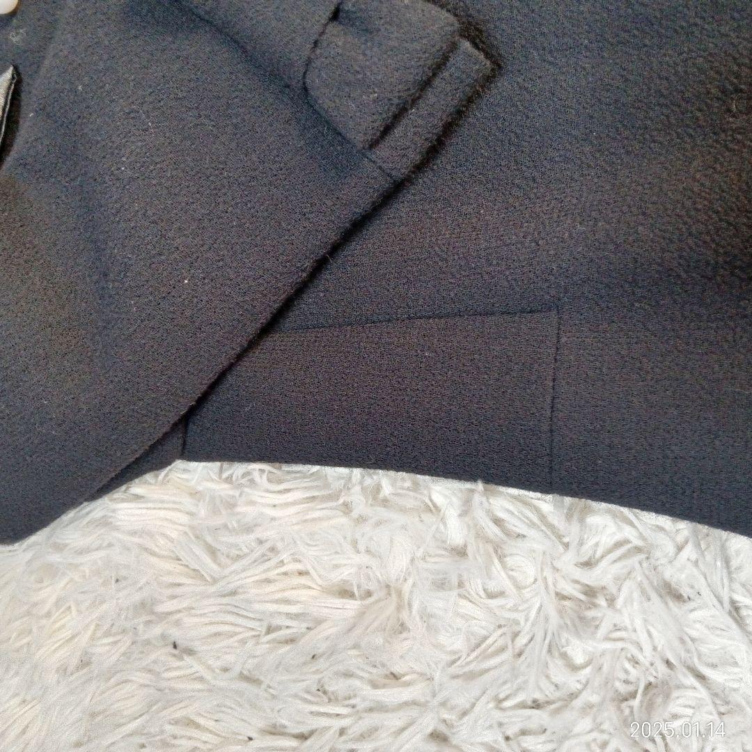 新品　16万　EDWARDACHOUR PARIS 　パール　ノーカラーコート