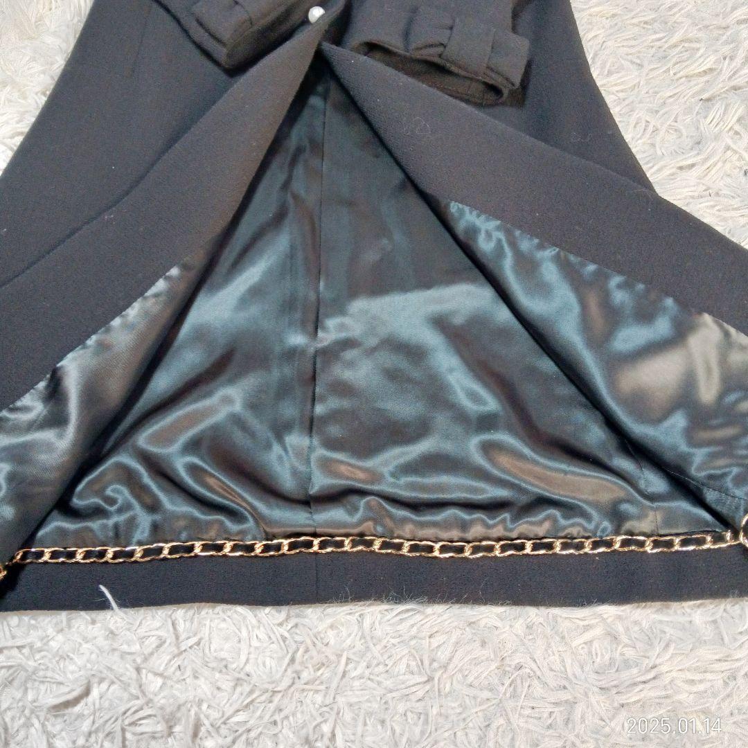 新品　16万　EDWARDACHOUR PARIS 　パール　ノーカラーコート