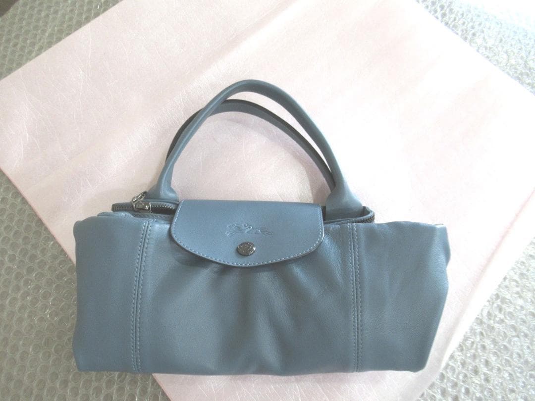 極美品☆ロンシャン LONGCHAMP レザー　ハンドバッグ ル・プリアージュ