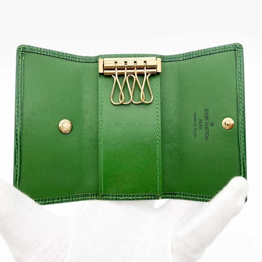 【美品】ヴィトン エピ ミュルティクレ4 キーケース ボルネオグリーン