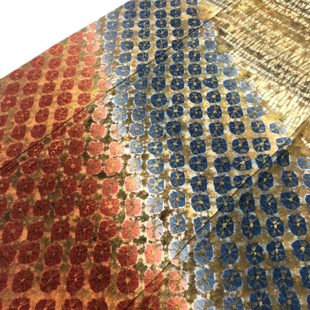 ☆ 付下げ 菅原工房 菅原結 漢方染 絞り 蝋色 トールサイズ K-5386