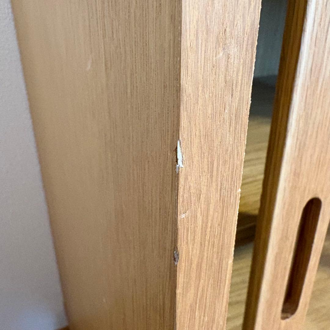 無印良品 オーク材キャビネットガラス扉（引戸）幅８０×奥行４０×高さ８3cm