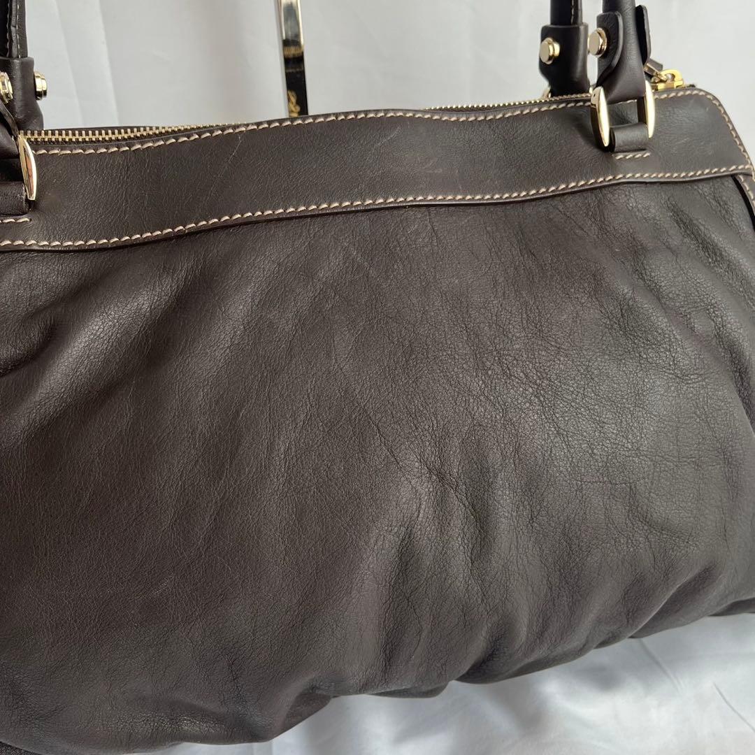 ✨極美品✨　GUCCI アビーライン　ブラウン　茶　トートバッグ　レザー