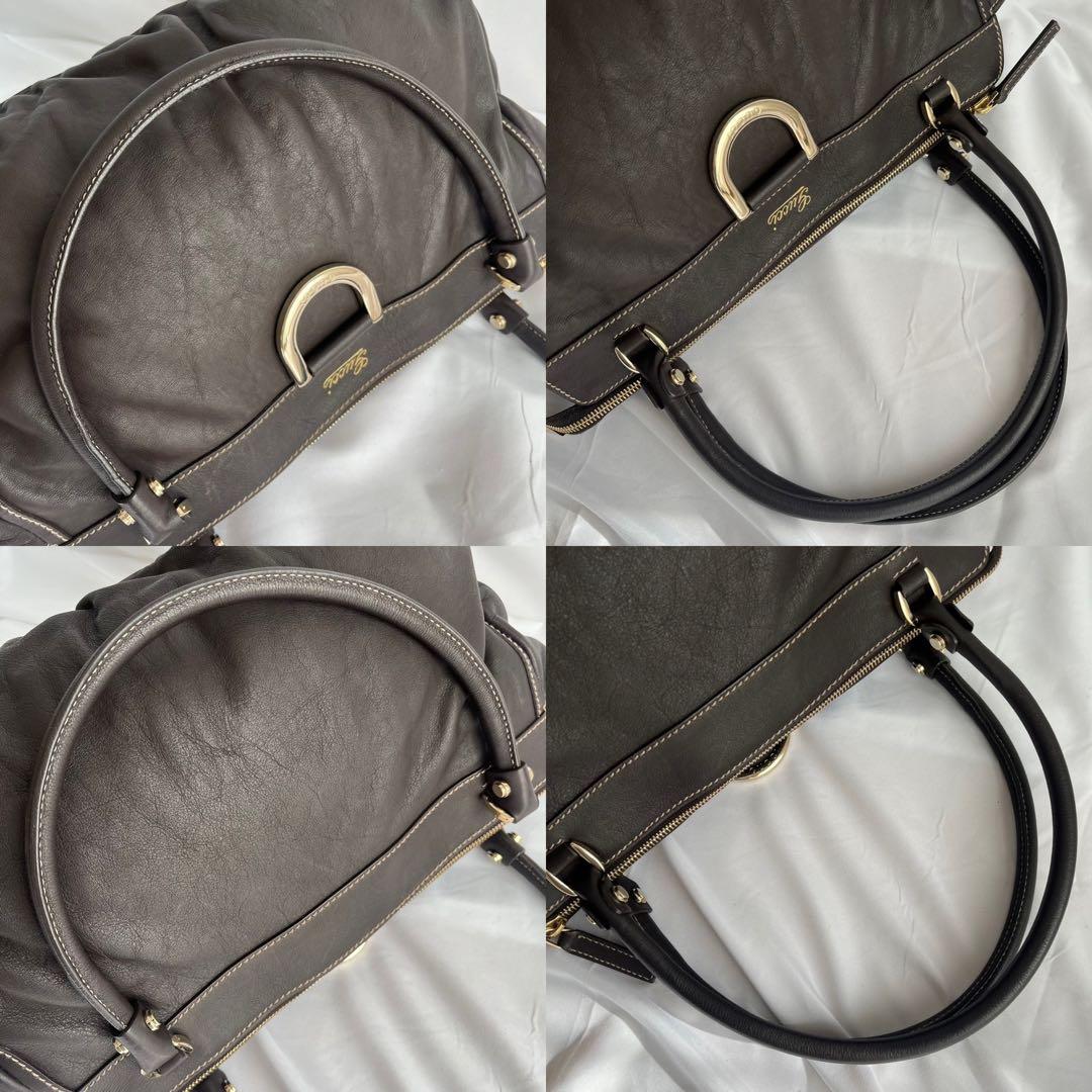 ✨極美品✨　GUCCI アビーライン　ブラウン　茶　トートバッグ　レザー