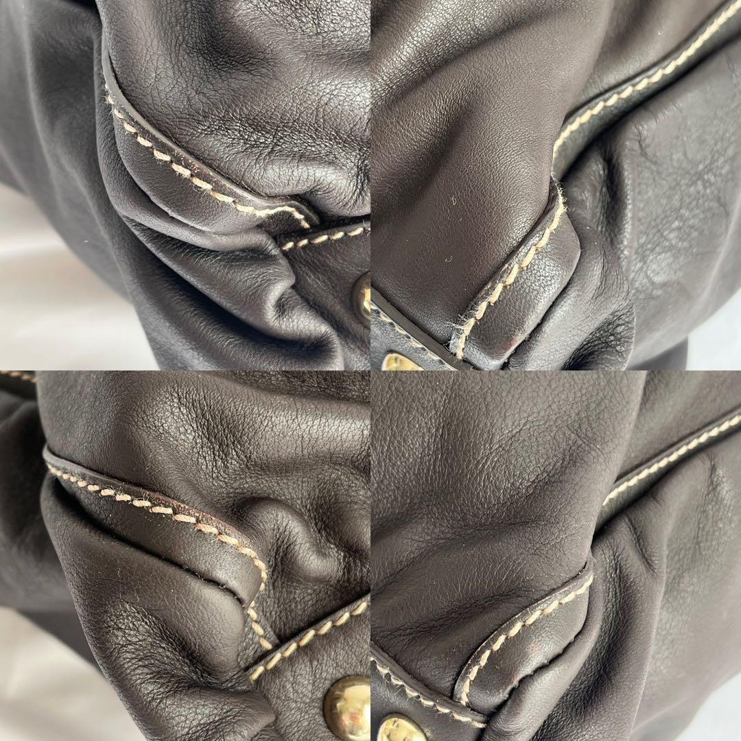 ✨極美品✨　GUCCI アビーライン　ブラウン　茶　トートバッグ　レザー