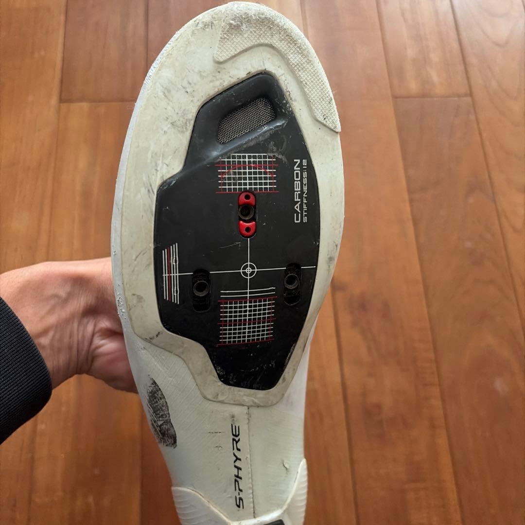 SHIMANO S-PHYRE ホワイトシューズ　SH-RC903 中古