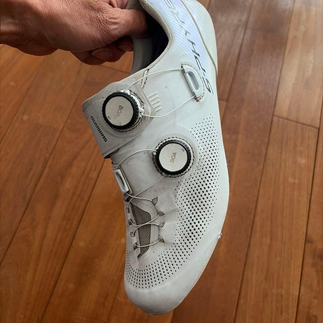 SHIMANO S-PHYRE ホワイトシューズ　SH-RC903 中古