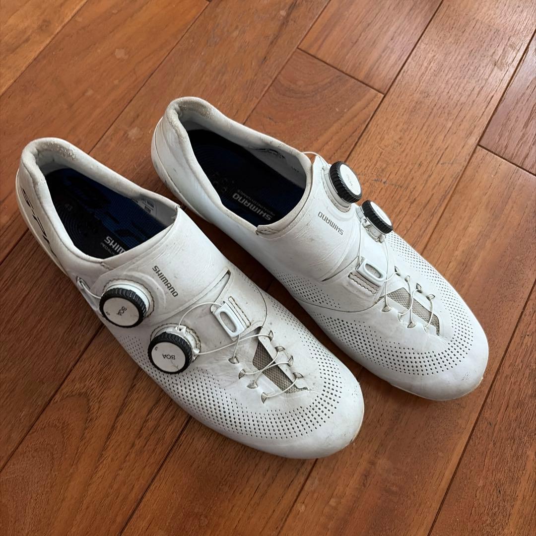SHIMANO S-PHYRE ホワイトシューズ　SH-RC903 中古