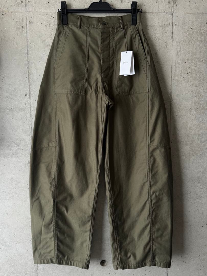 パンツ HYKE BACK SATIN BARREL LEG PANTS 1