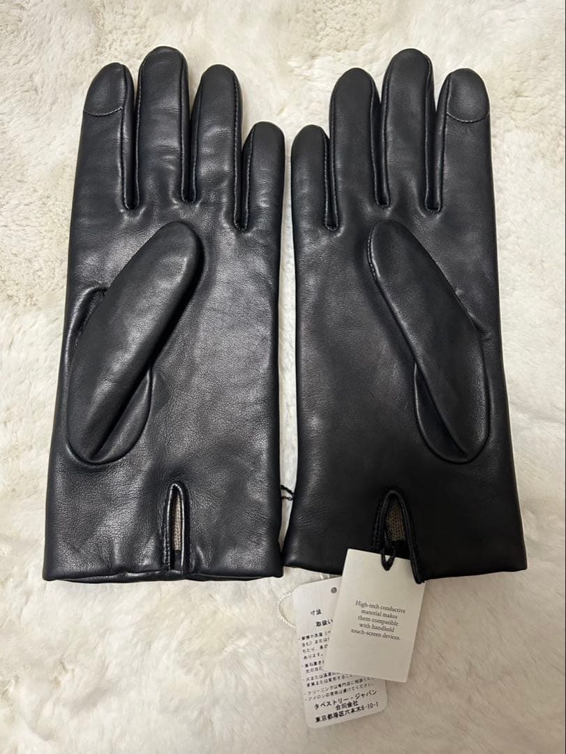 【未使用品】COACH/コーチ/レザーグローブ/手袋/黒/size7.5/ 羊革