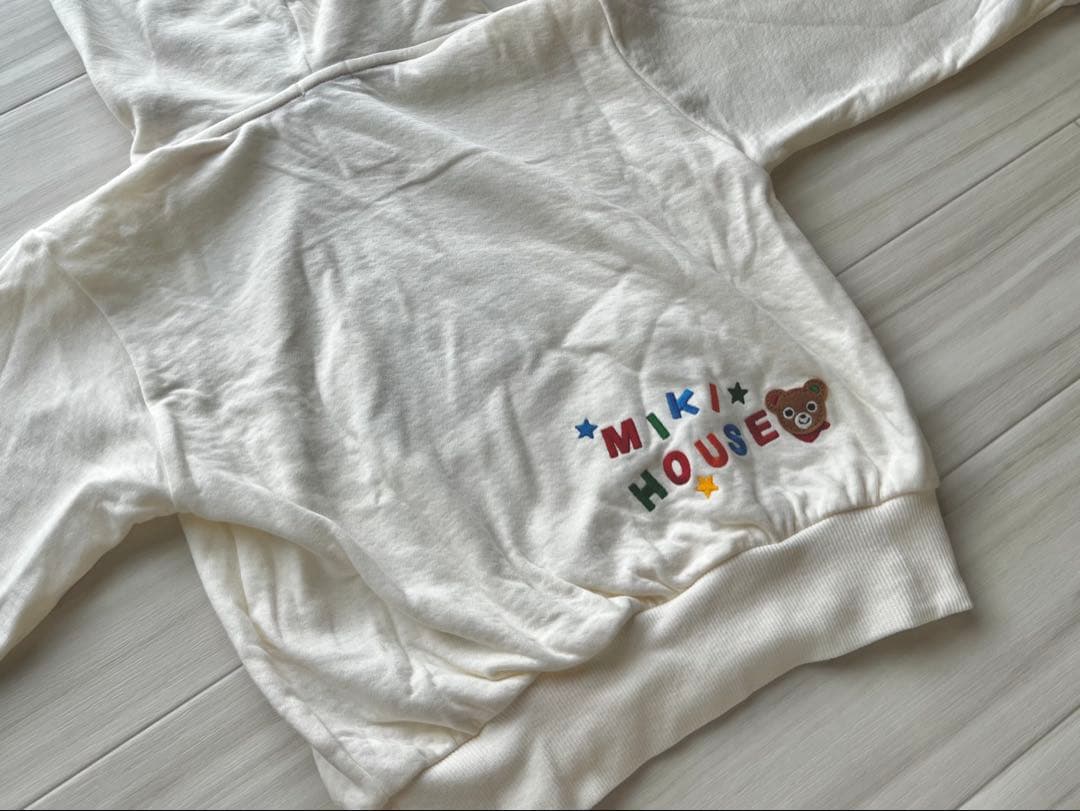 MIKIHOUSE フード付きトレーナー アイボリー