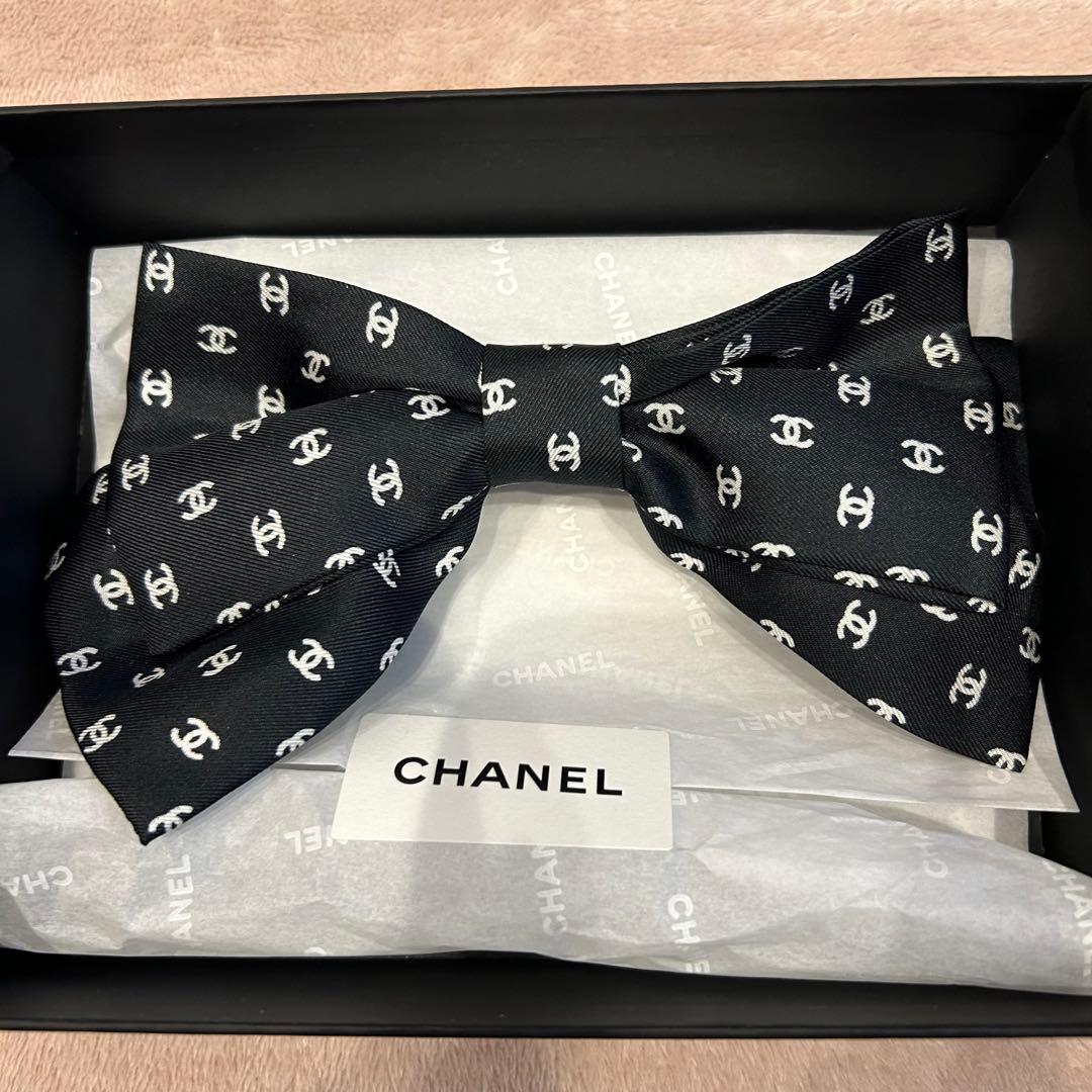 新作 シャネル CHANEL リボン バレッタ 2025SS 完売品 正規品