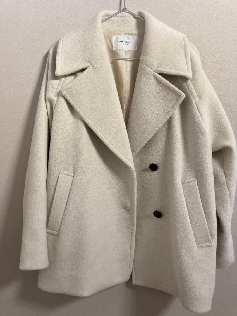 OPAQUE.CLIP アイボリー ダブルボタンコート