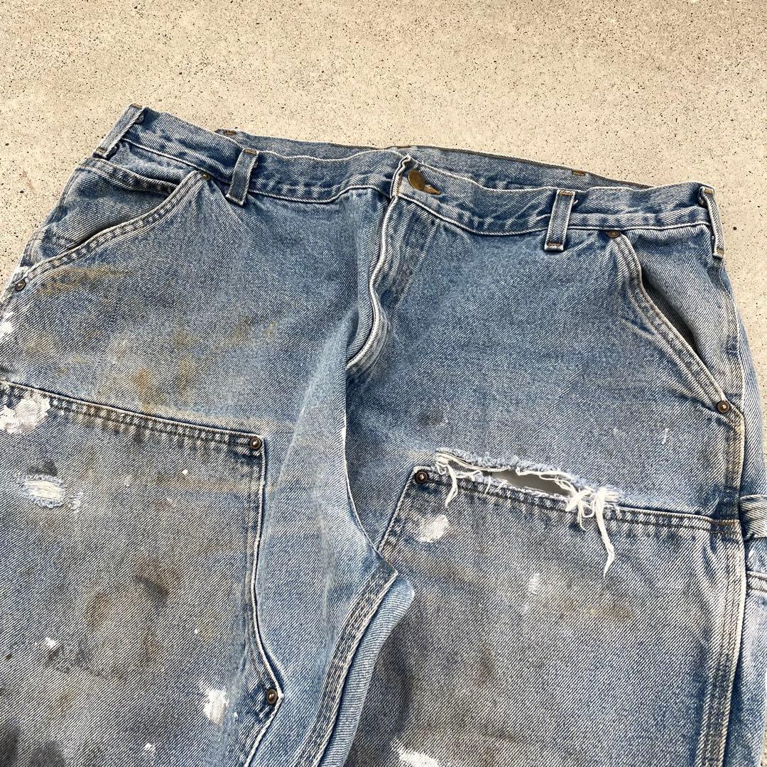 USA Carhartt ダブルニージーンズ バギーデニム フェード ワイドレグ