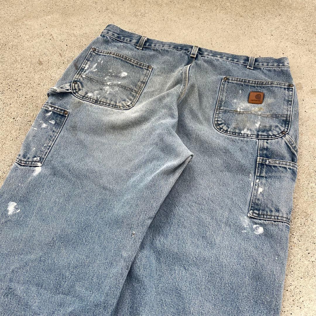USA Carhartt ダブルニージーンズ バギーデニム フェード ワイドレグ
