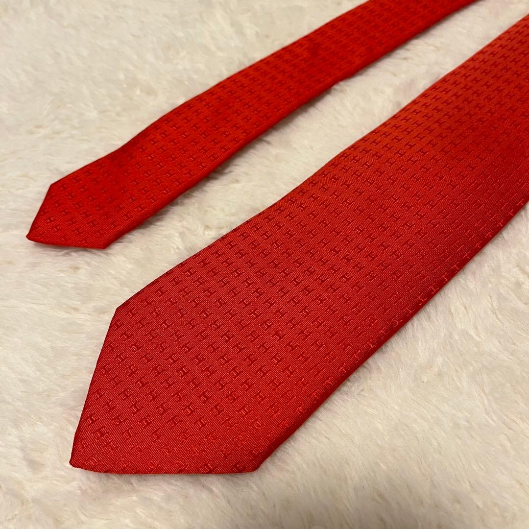 美品！ エルメス ネクタイ H柄 ファソネ