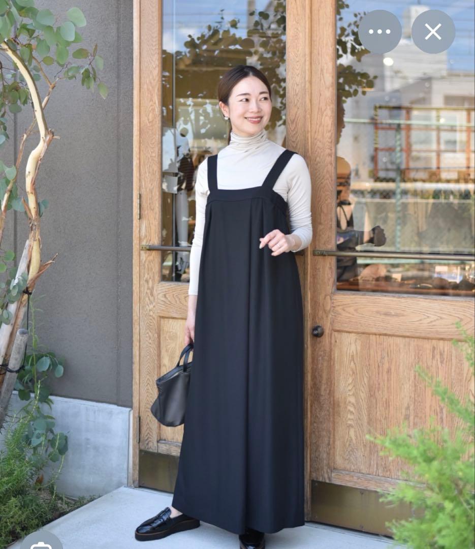 アワーホーム　しなやか素材のラップ風サロペット