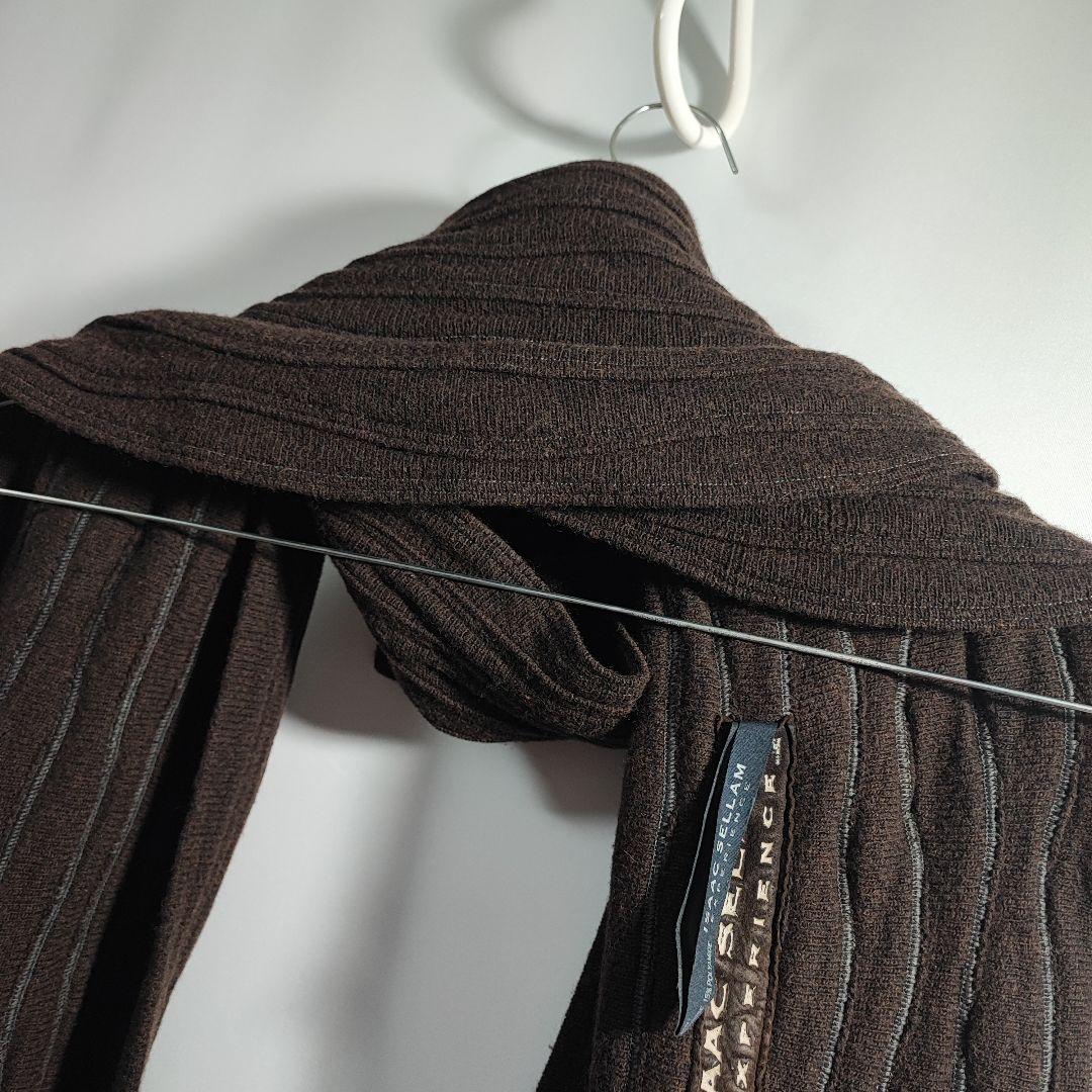 アイザックセラム ストール マフラー ウール ダメージ加工 カシミヤ フリンジ