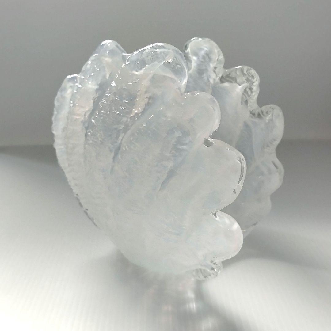 希少 アンティーク 岩田藤七 岩田工芸硝子 ガラス オブジェ 置物 シェル 貝