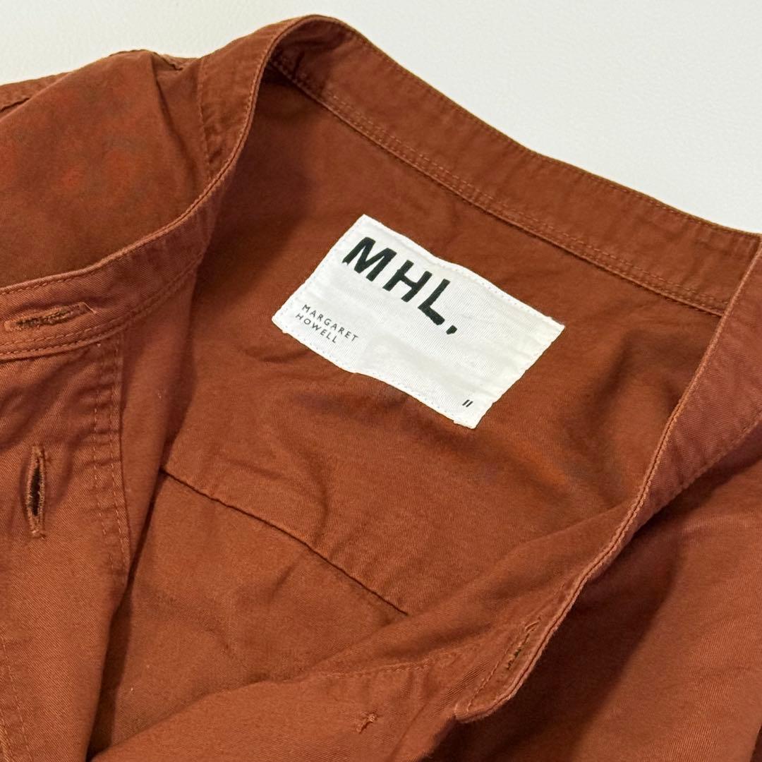 2024✨ MHL. SOFT DENSE COTTON バンドカラーワンピース