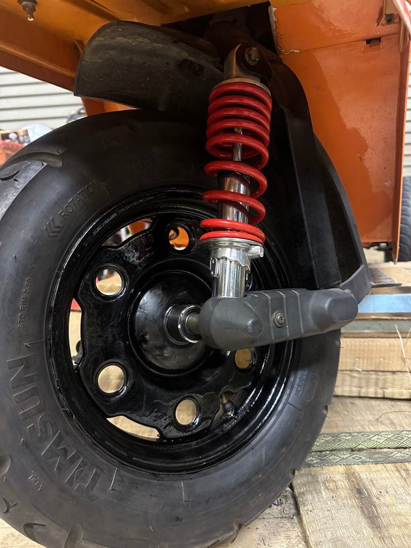 ジャイロx 2st 社外フロントショック&タイヤ&フロントフォーク 一式