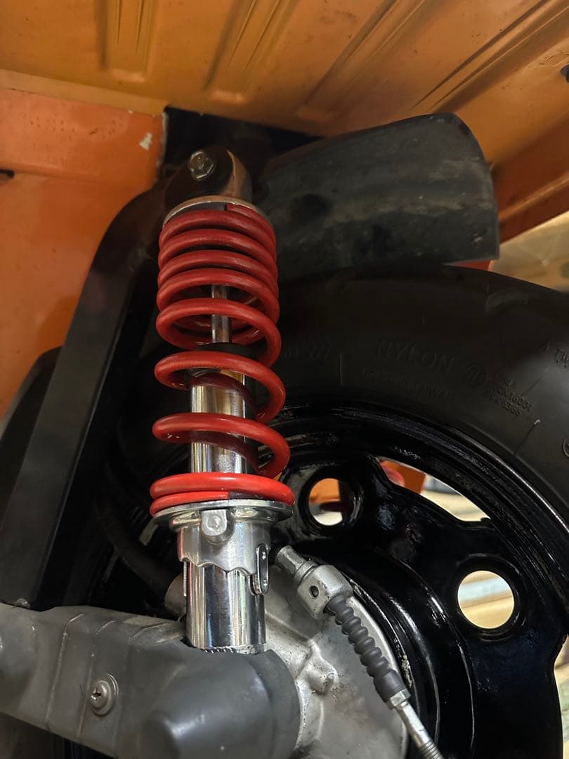 ジャイロx 2st 社外フロントショック&タイヤ&フロントフォーク 一式