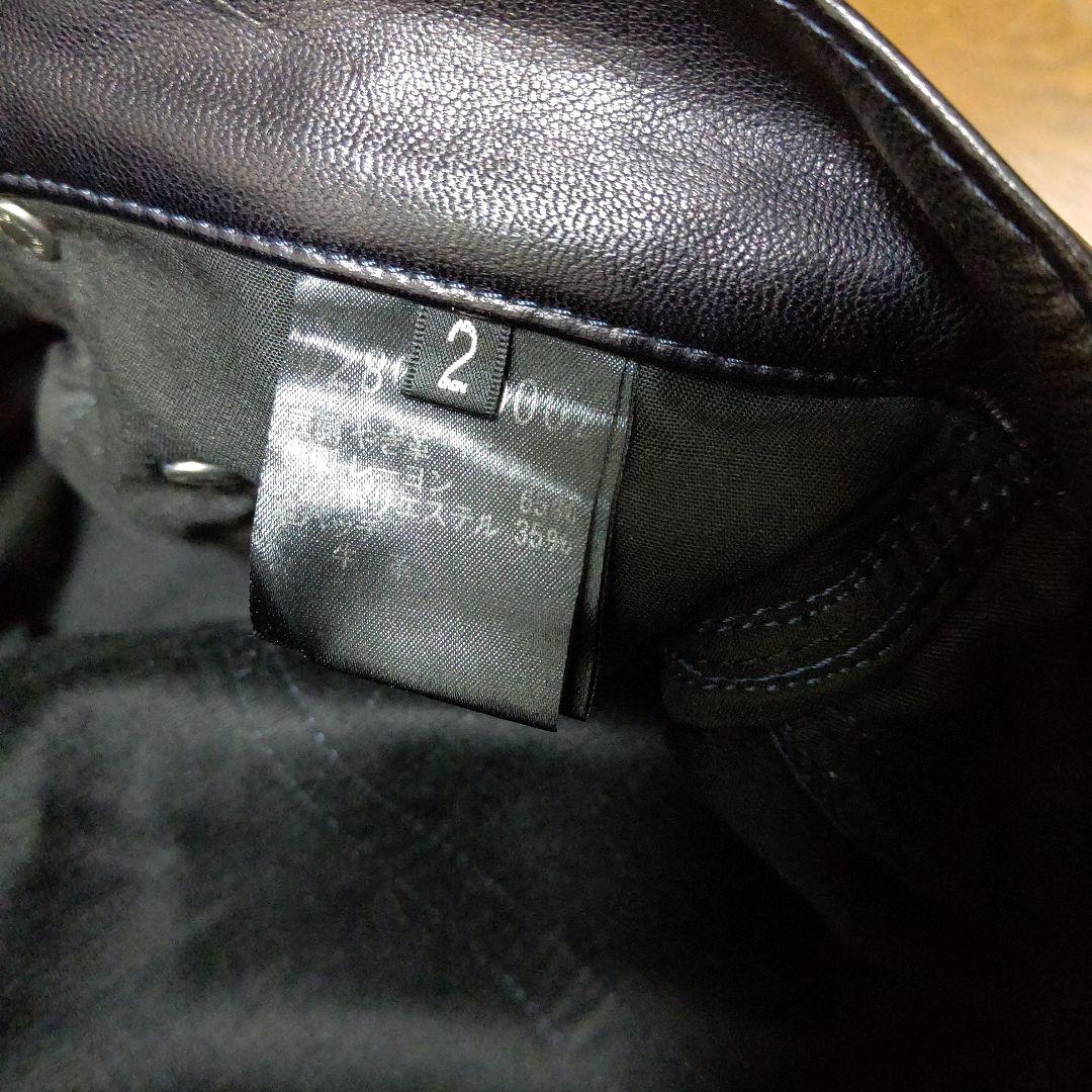 5351レザーパンツ（色ネイビー）検　メンズファッション　革パン