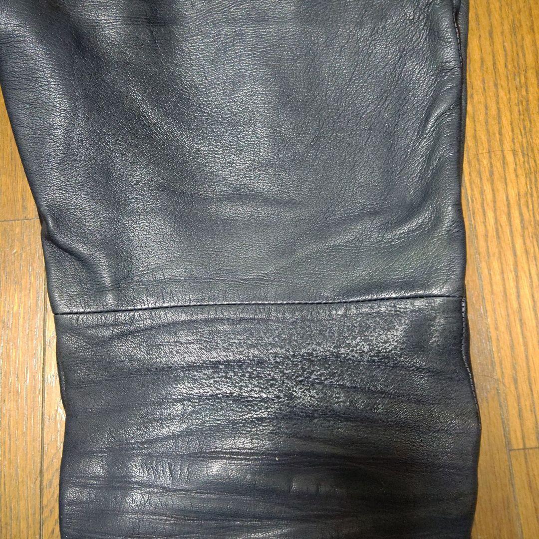 5351レザーパンツ（色ネイビー）検　メンズファッション　革パン