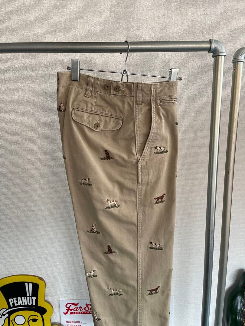 POLO Ralph lauren チノパン　犬刺繍　トラウザーズ 32×30