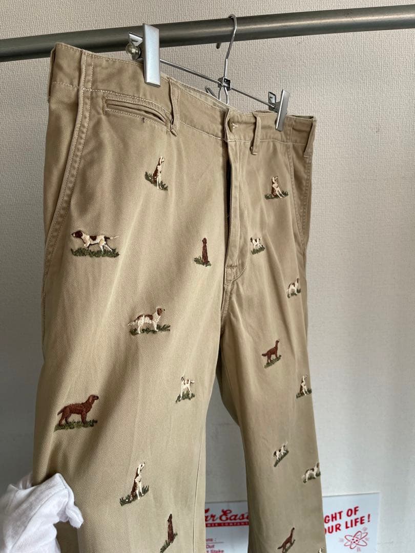 POLO Ralph lauren チノパン　犬刺繍　トラウザーズ 32×30