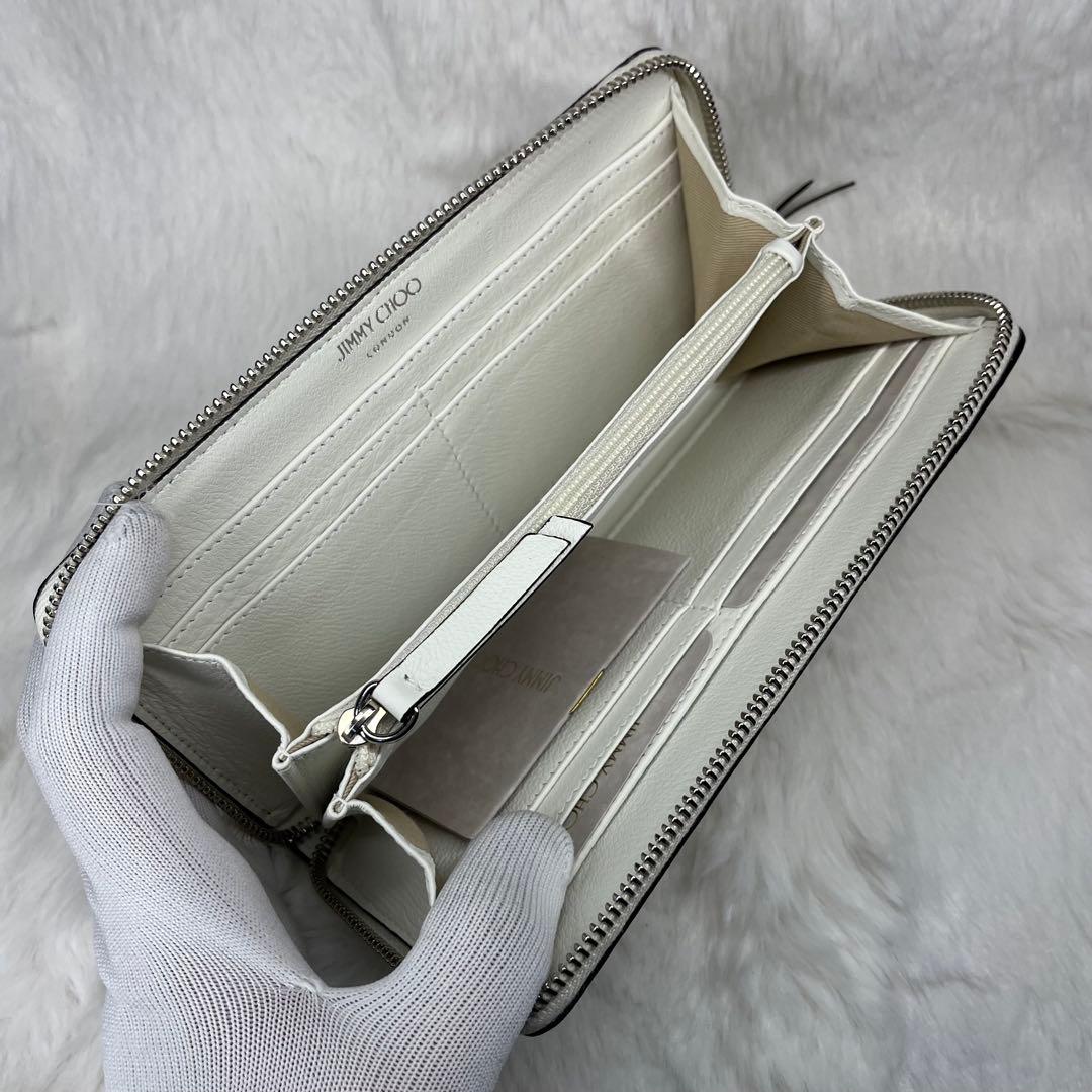 【新品未使用】Jimmy Choo ホワイトレザー長財布