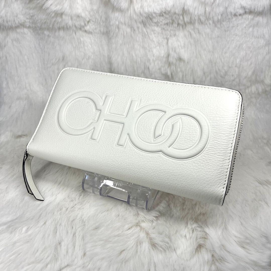 【新品未使用】Jimmy Choo ホワイトレザー長財布