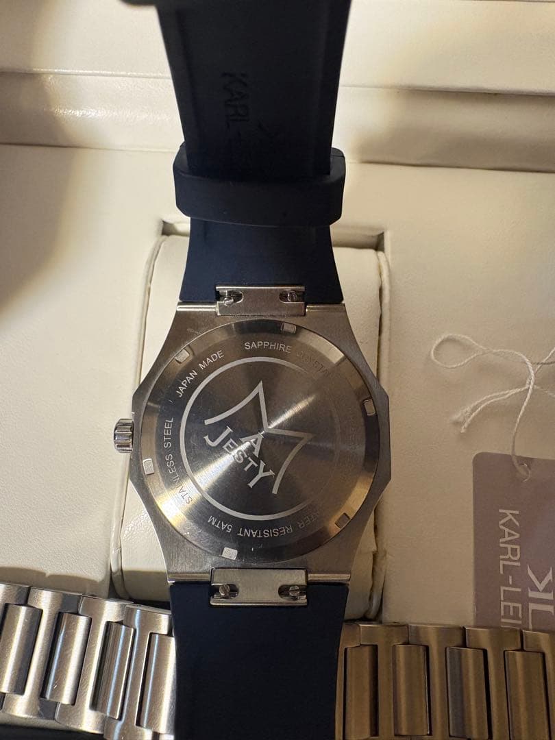 カルレイモン KARL-LEIMON マジェスティ 自動巻 青 ラバーベルト付