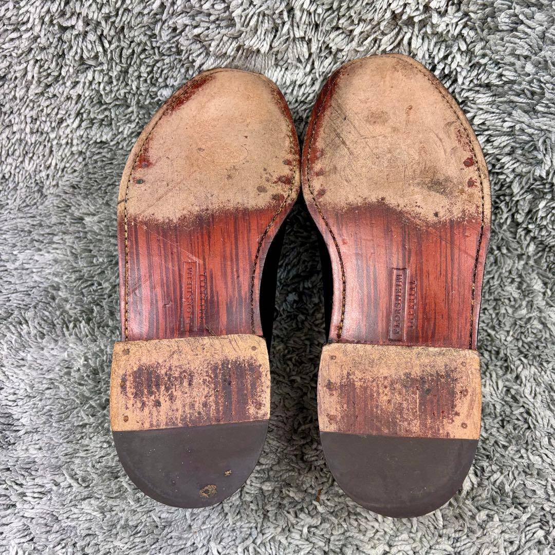 美品✨ FLORSHEIM IMPERIAL プレーン シボ ブラック レザー