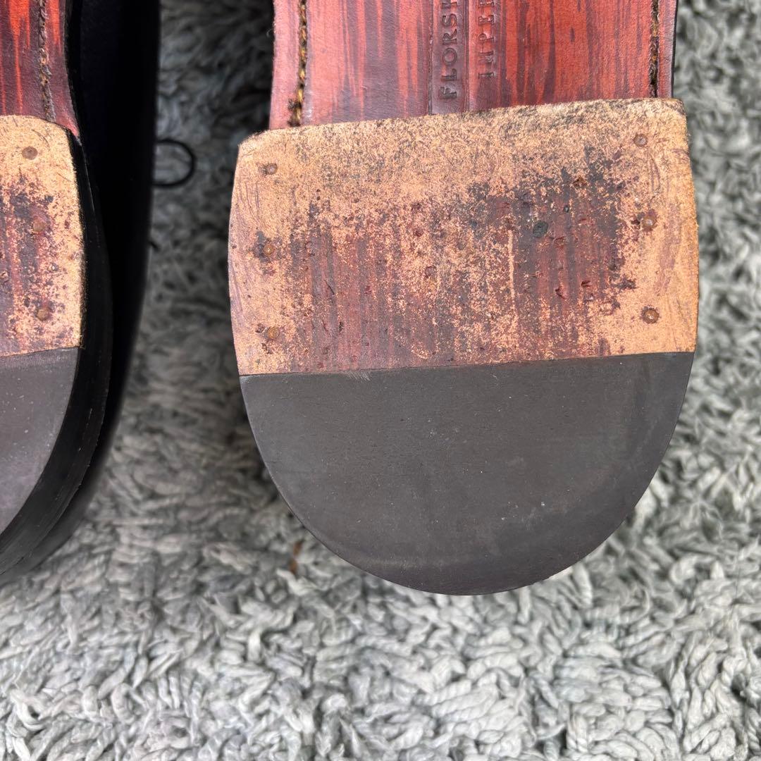 美品✨ FLORSHEIM IMPERIAL プレーン シボ ブラック レザー