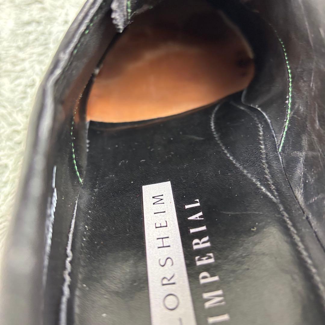 美品✨ FLORSHEIM IMPERIAL プレーン シボ ブラック レザー