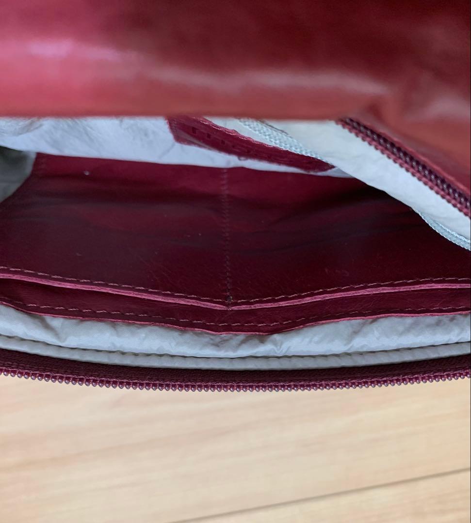 m0851 ショルダーバッグ　レッド　クラッチバッグ