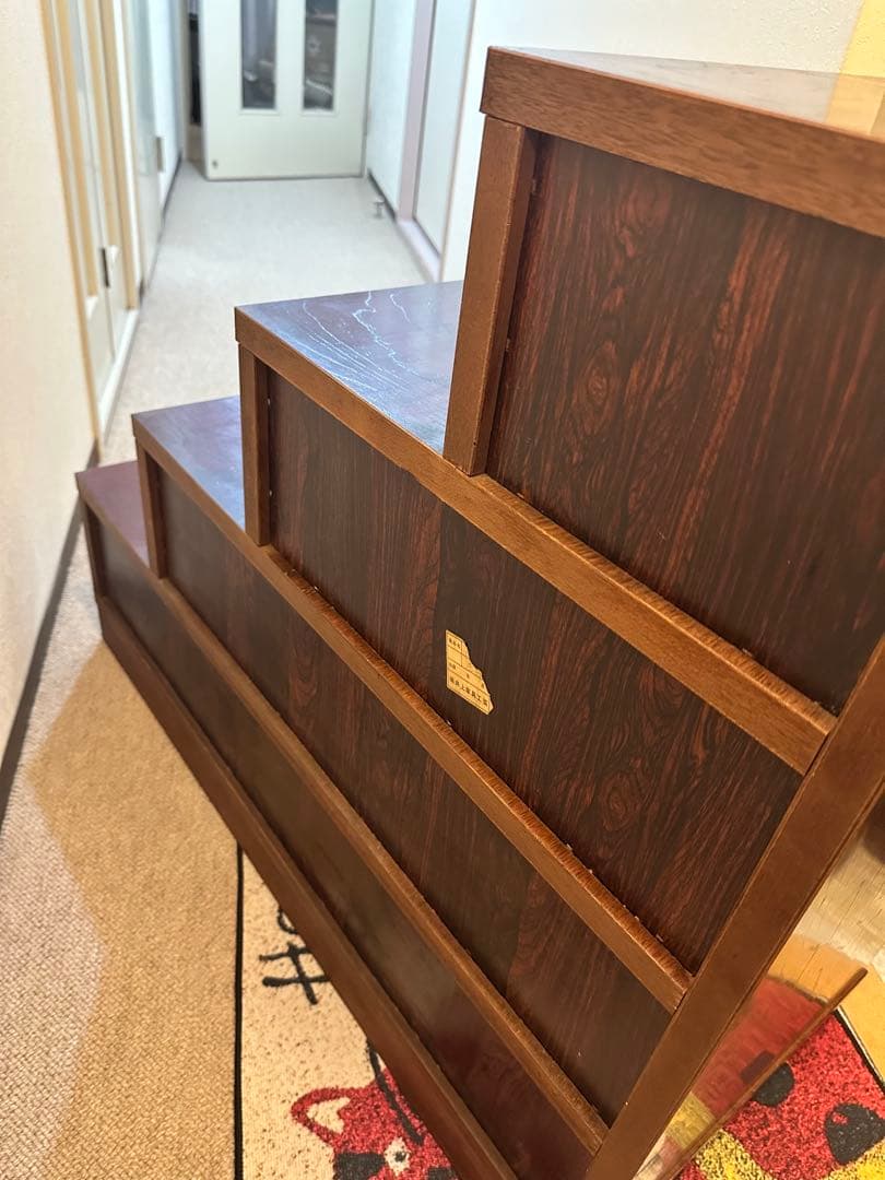 【幸せウサギ 】階段箪笥 木製 アンティーク