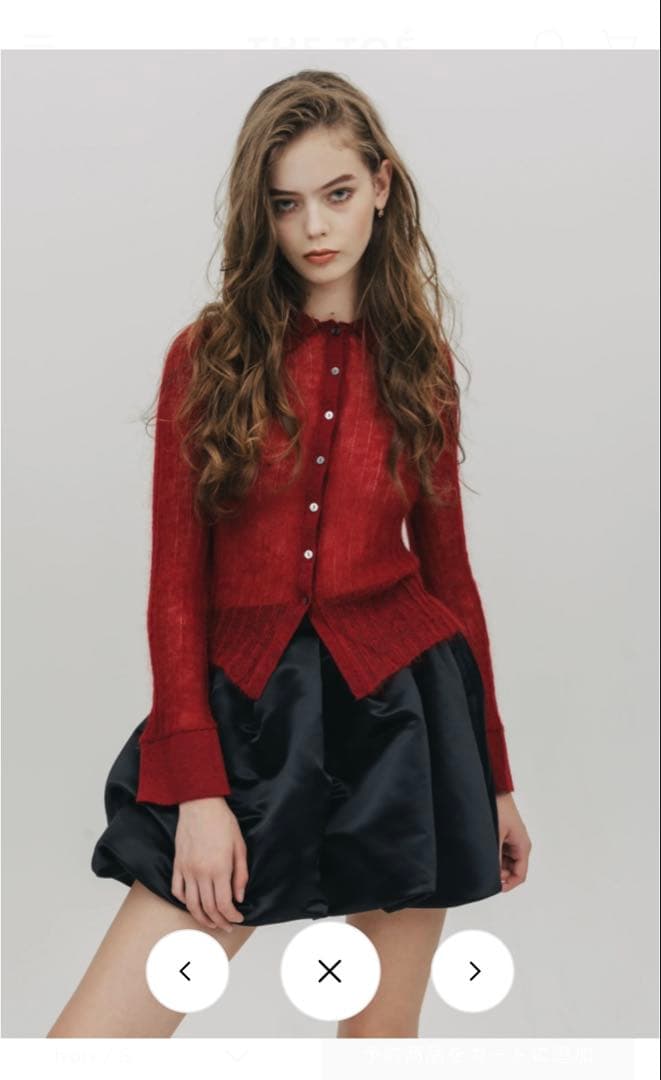 ブラック サテン ミニスカート Sサイズ　THETOÉ