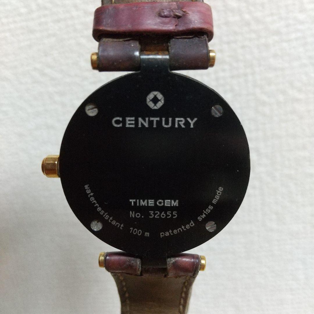 CENTURY クォーツ腕時計 紫色