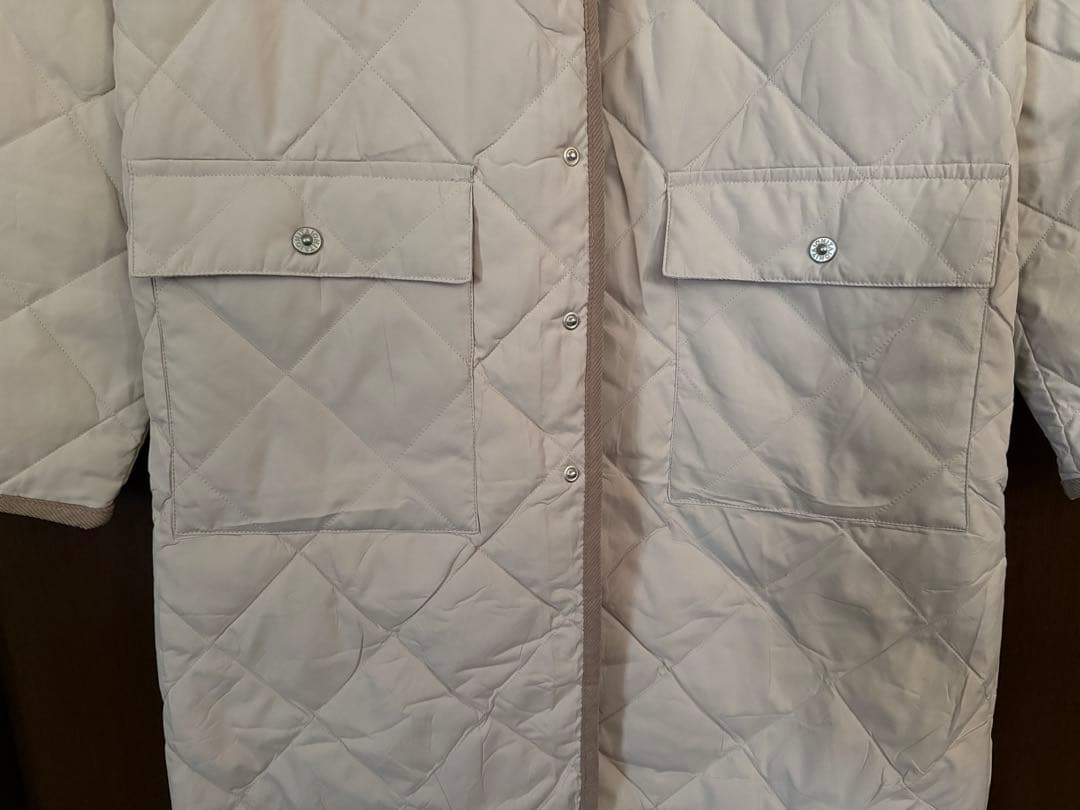 TAION 新品　ダウンコート　ベージュ キルティング ロングコート