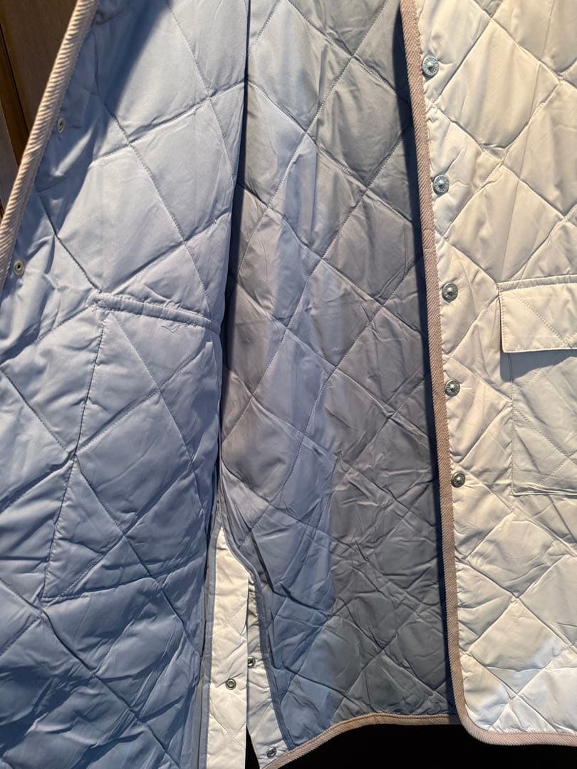 TAION 新品　ダウンコート　ベージュ キルティング ロングコート