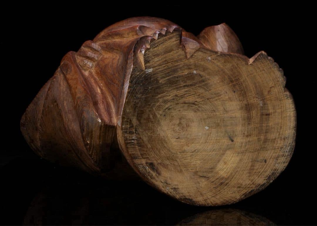 【越後出雲崎の名工・楽意 米眞作】木彫「童子布袋尊像」 高さ45cm 置物